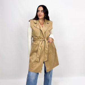 Chaleco Ante Beige