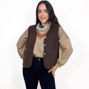 Chaleco Borreguillo Marron